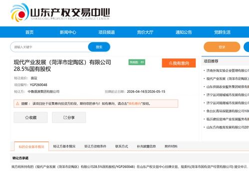 菏澤國(guó)資擬轉(zhuǎn)讓28.5%國(guó)有股權(quán)，技術(shù)咨詢企業(yè)價(jià)值待重估